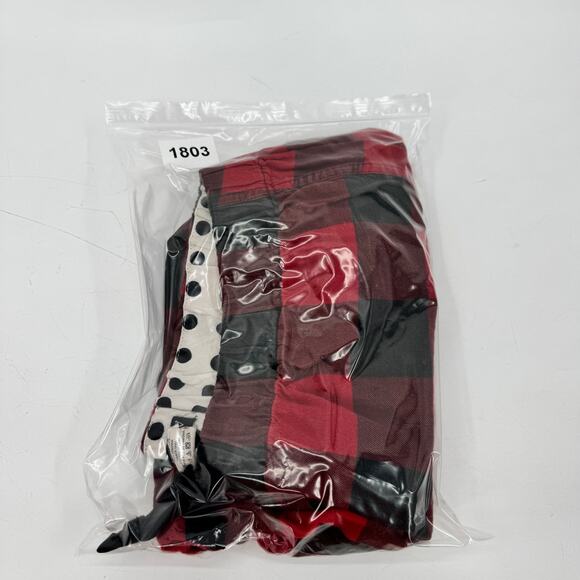 J Crew Pajama Pants Womens Medium Cotton Flannel Red Black Buffalo Plaid - Picture 7 of 7